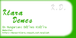 klara denes business card